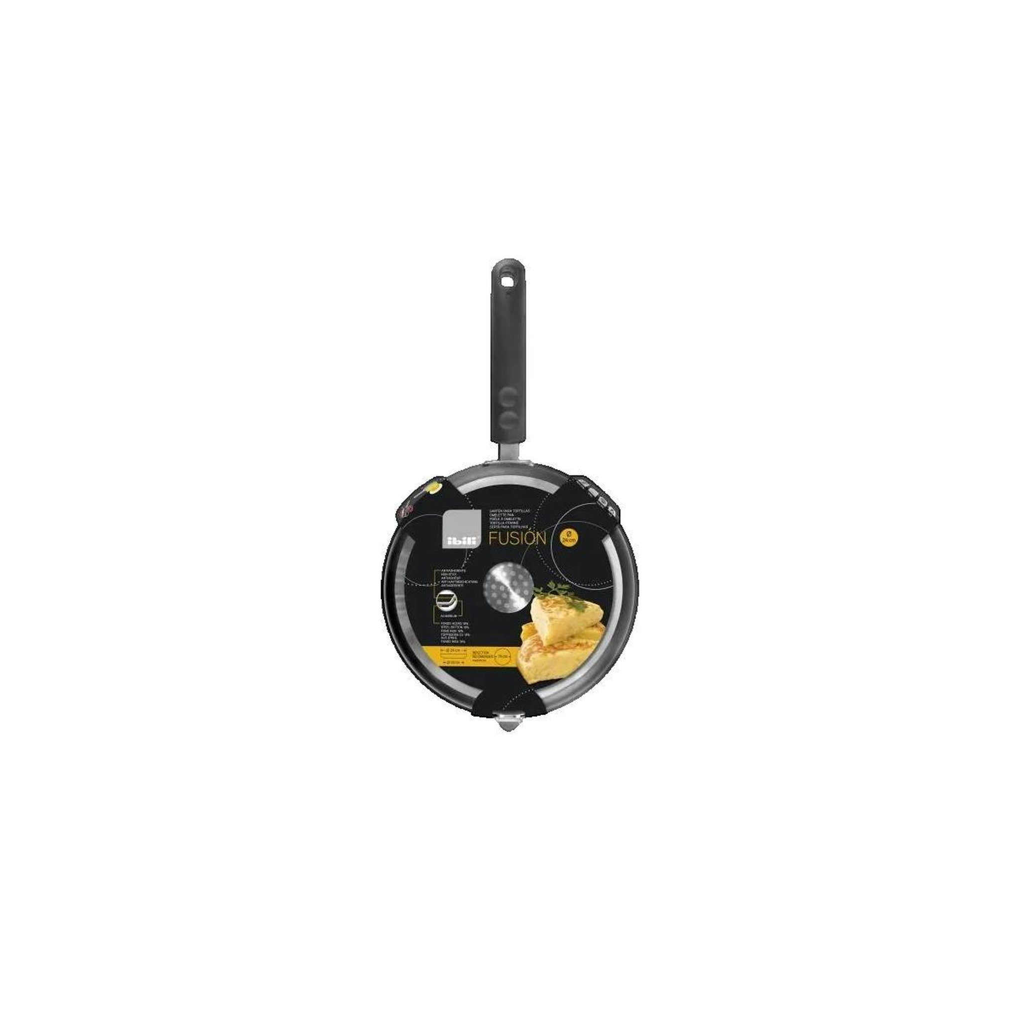 IBILI Poêle à omelette Ibili Fusion IBILI noire 20 cm antiadhésive