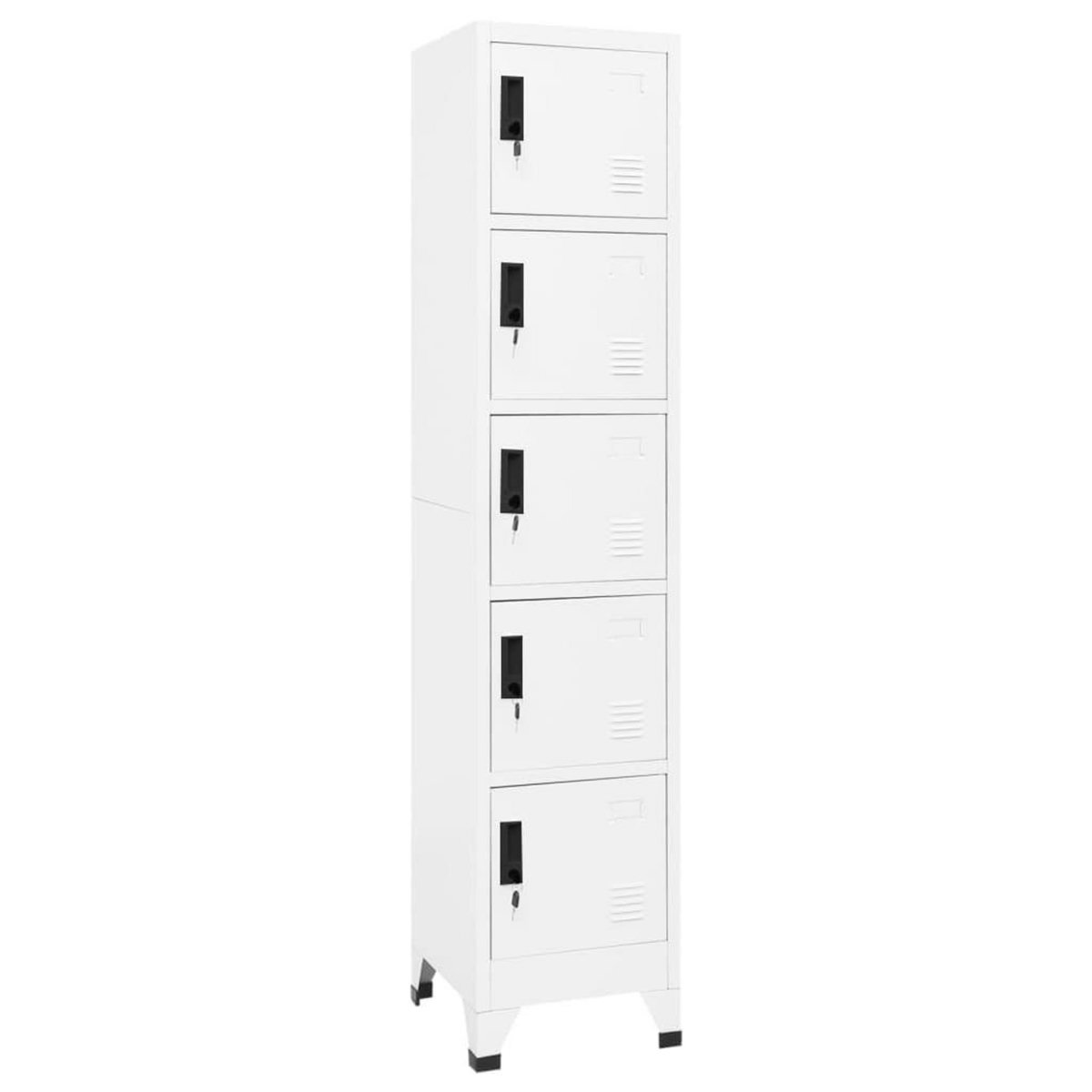 VIDAXL Armoire a casiers Blanc 38x40x180 cm Acier