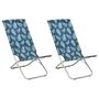 Voir la diapositive 1 : VIDAXL Chaises de plage pliables lot de 2 Motif de feuilles Tissu