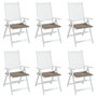 Voir la diapositive 4 : VIDAXL Coussins de chaise jardin lot de 6 taupe 50x50x3cm tissu oxford