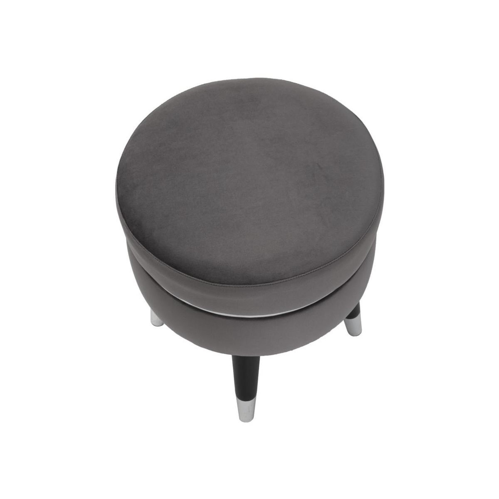 Voir la diapositive 3 : Paris Prix Tabouret design  paris  40cm gris foncé & argent