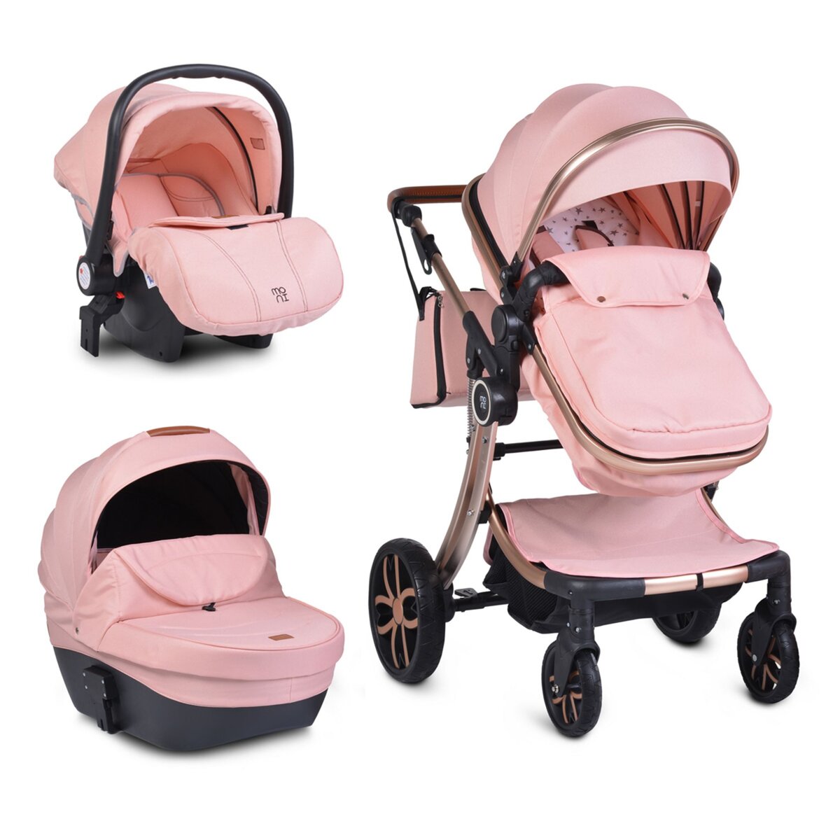 Poussette bébé fille rose - Cangaroo