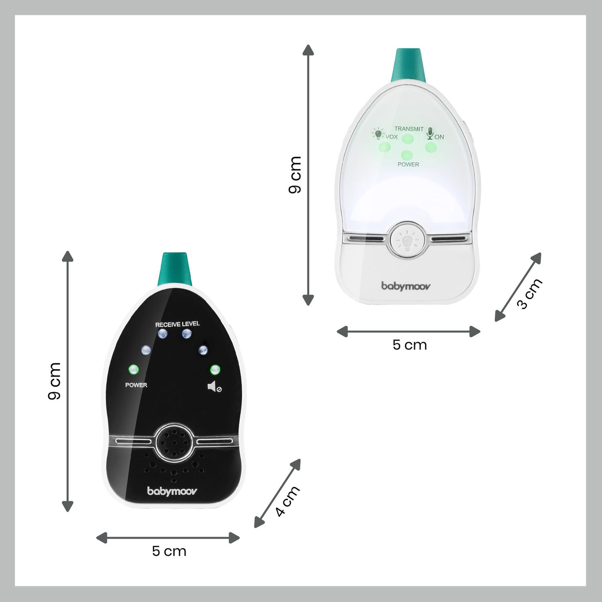 Voir la diapositive 7 : BABYMOOV Babyphone Audio Easy Care - 500 mètres