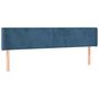 Voir la diapositive 2 : VIDAXL Tete de lit avec oreilles Bleu fonce 203x16x78/88 cm Velours