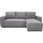 Voir la diapositive 1 : MARKET24 Canapé d'angle convertible réversible 3-4 places PHARELL - velours côtelé Anthracite - Coffre de rangement - L224 x P155 x H