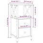 Voir la diapositive 6 : VIDAXL Table de chevet sonoma gris 34x35,5x70 cm bois d'ingenierie