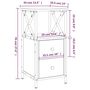 Voir la diapositive 6 : VIDAXL Table de chevet sonoma gris 34x35,5x70 cm bois d'ingenierie