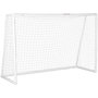 Voir la diapositive 1 : HOMCOM But de football cage de foot but futsal - dim. 3L x 1,2l x 2H m - PVC blanc