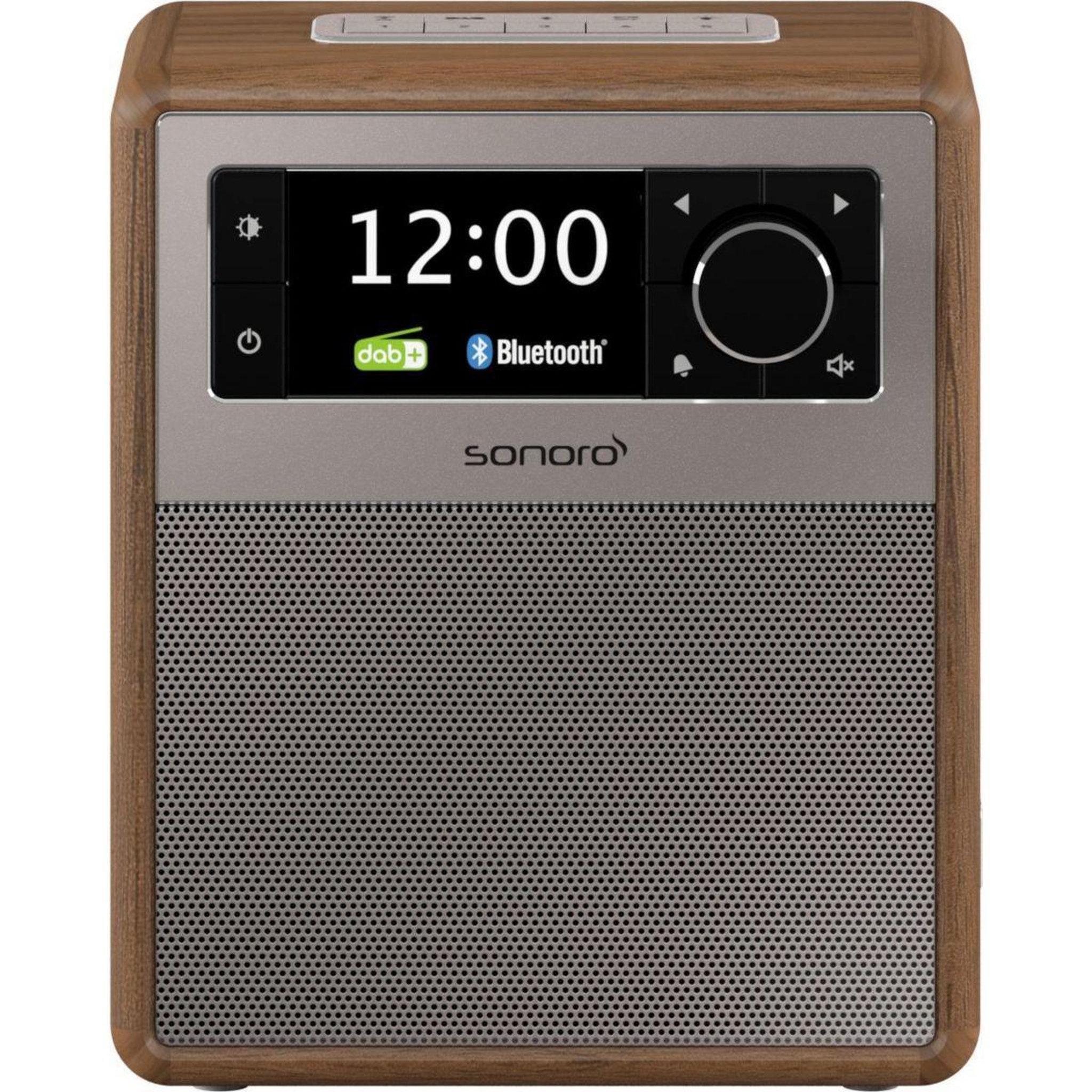 Voir la diapositive 1 : SONORO Radio réveil EASY Noyer