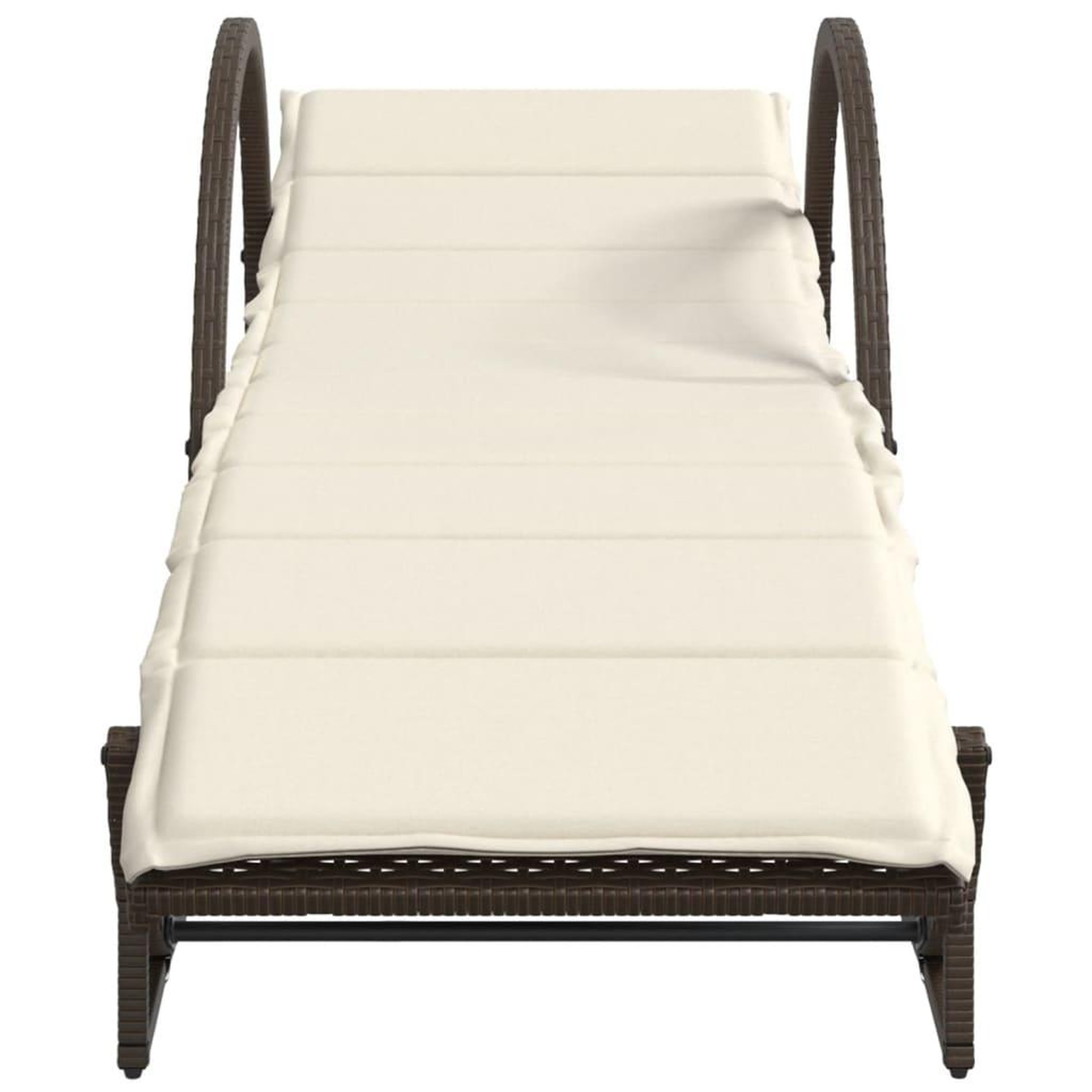 Voir la diapositive 4 : VIDAXL Chaises longues lot de 2 avec coussins marron resine tressee
