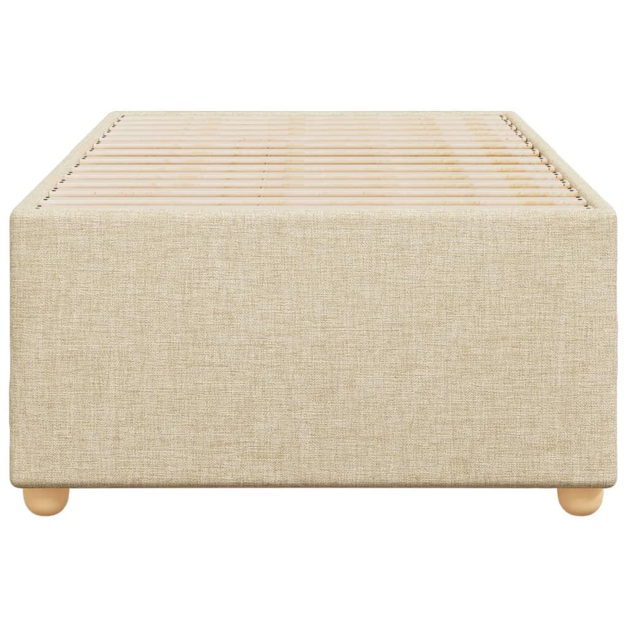 Voir la diapositive 4 : VIDAXL Cadre de lit sans matelas creme 90x190 cm tissu
