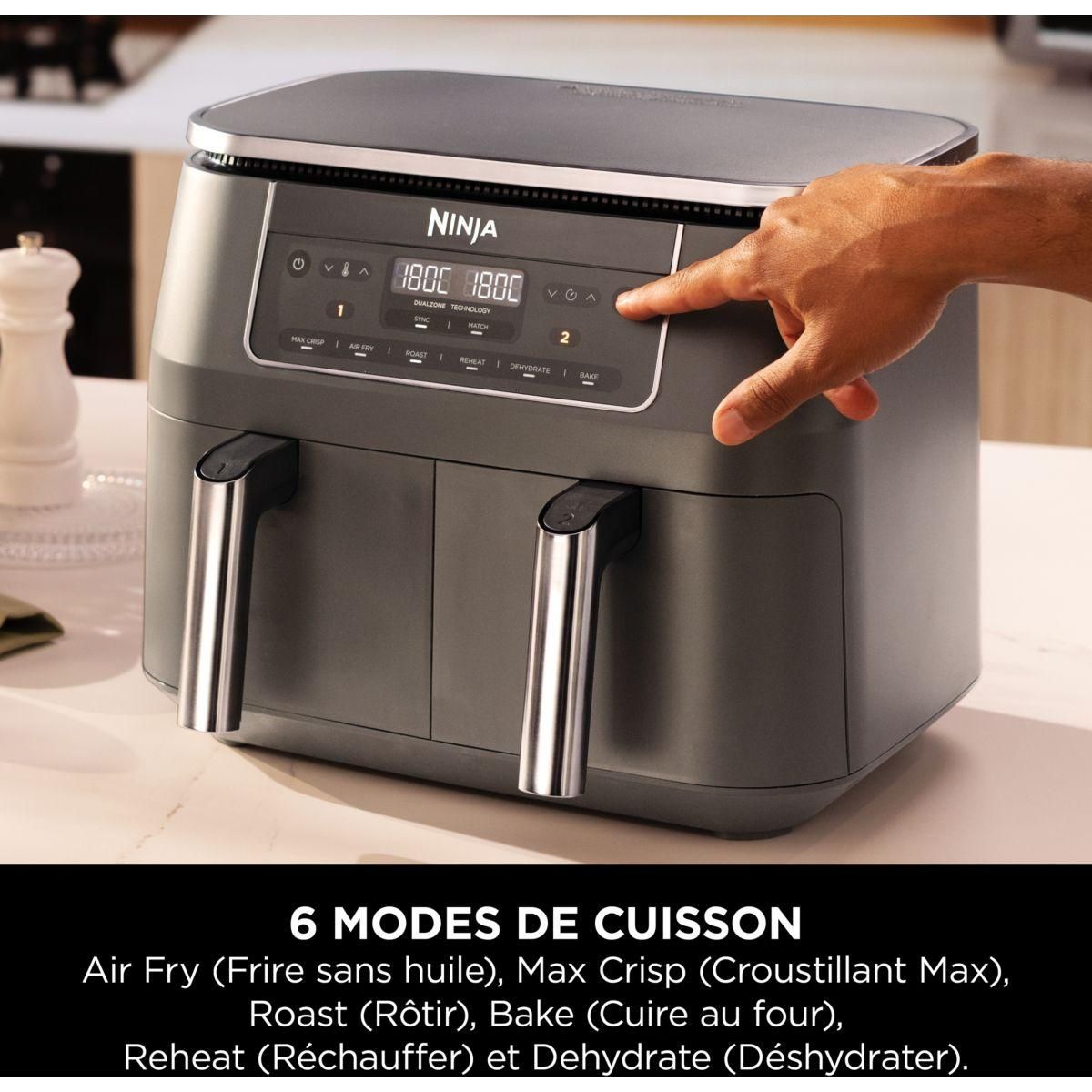 NINJA Friteuse sans huile Airfryer Foodi Dual Zone DZ300EU