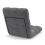 Voir la diapositive 4 : ID MARKET Chaise de sol pliante GARANCE 15 positions en velours gris anthracite