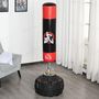 Voir la diapositive 2 : HOMCOM Sac de frappe boxe autoportant punching ball Ø 60 x 180 cm ventouses antidérapantes amortisseurs noir rouge