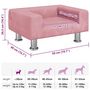 Voir la diapositive 6 : VIDAXL Lit pour chien rose 50x40x26,5 cm velours