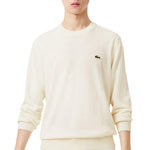 Lacoste Pull  Homme  acoste Organic Cotton Crew. Coloris disponibles : Blanc