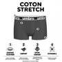 Voir la diapositive 2 : UMBRO Lot de 4 Boxers coton homme uni ceinture