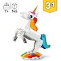 Voir la diapositive 4 : LEGO Creator 31140 - La licorne magique, Jouet Transformable, Hippocampe en Paon en Arc-en-Ciel avec Licorne