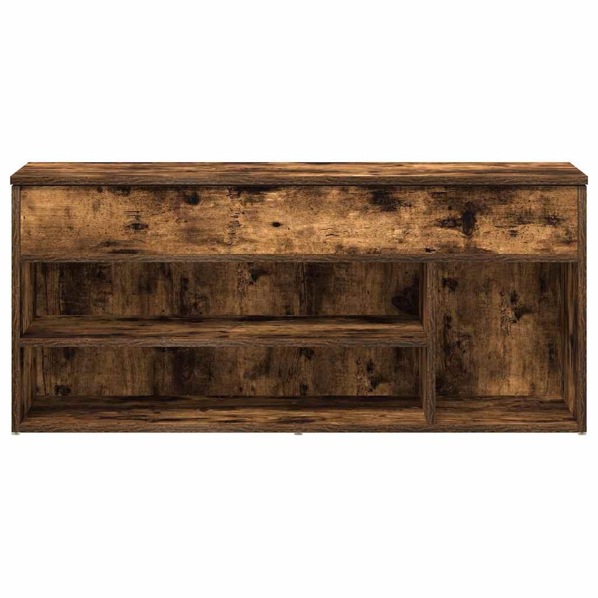Voir la diapositive 4 : VIDAXL Banc a chaussures chene fume 102x30,5x45 cm bois d'ingenierie