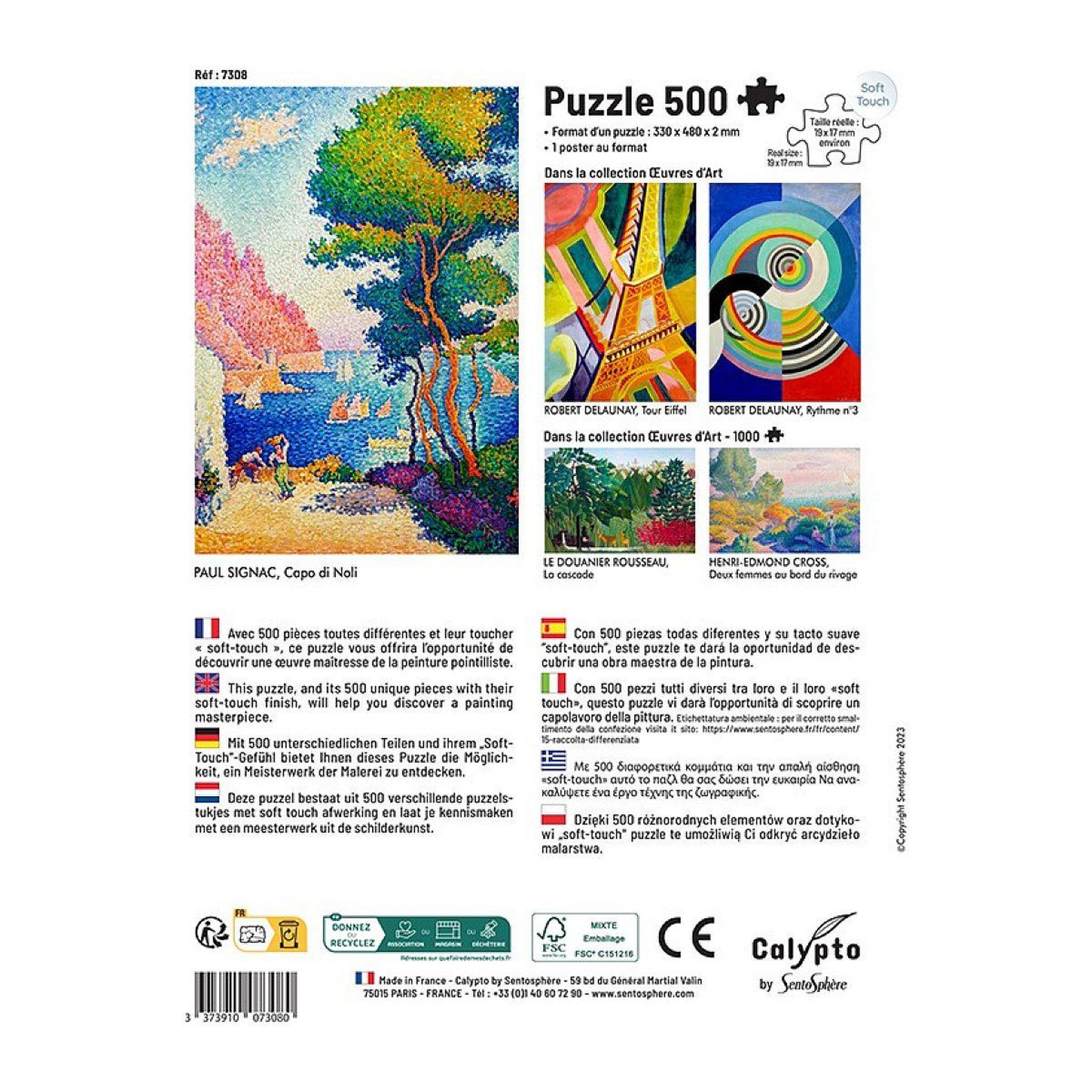 Voir la diapositive 3 : Sentosphere Puzzle calypto 500p - capo di napoli - paul signac