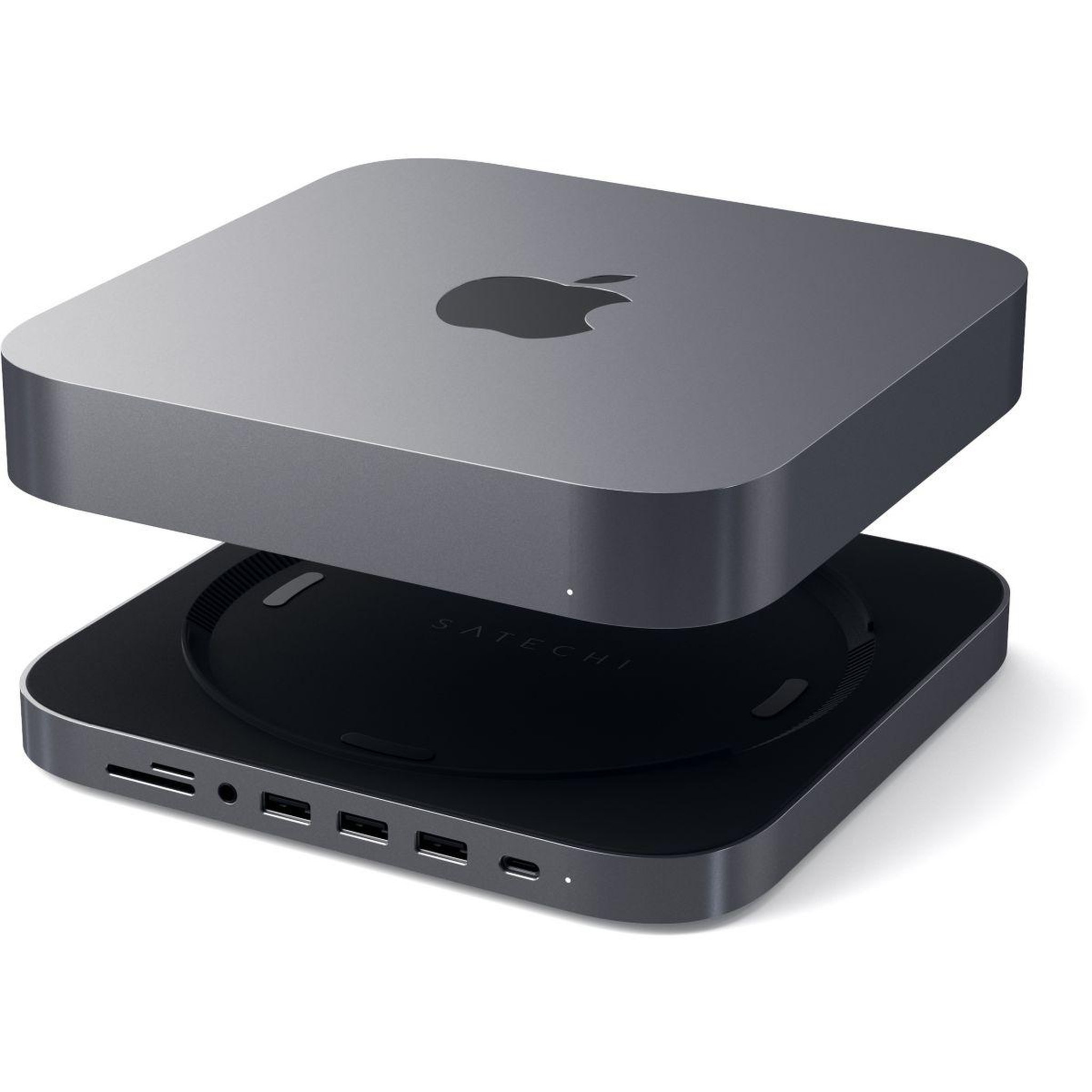 Voir la diapositive 2 : SATECHI Adaptateur USB USB-C pour Mac mini gris