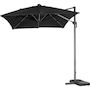 Voir la diapositive 4 : Habitat et Jardin Parasol jardin déporté LED Alu  Sun 3 Luxe  - Carré - 3 x 3 m - Coloris Noir - Dalles lestées incluses