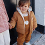 Voir la diapositive 5 : Petit Béguin Doudoune bébé intérieur polaire avec capuche Lamascotte
