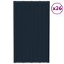 Voir la diapositive 1 : VIDAXL Panneaux de toiture 36 pcs Acier galvanise Anthracite 80x45 cm