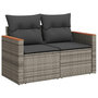 Voir la diapositive 4 : VIDAXL Salon de jardin avec coussins 10 pcs gris resine tressee