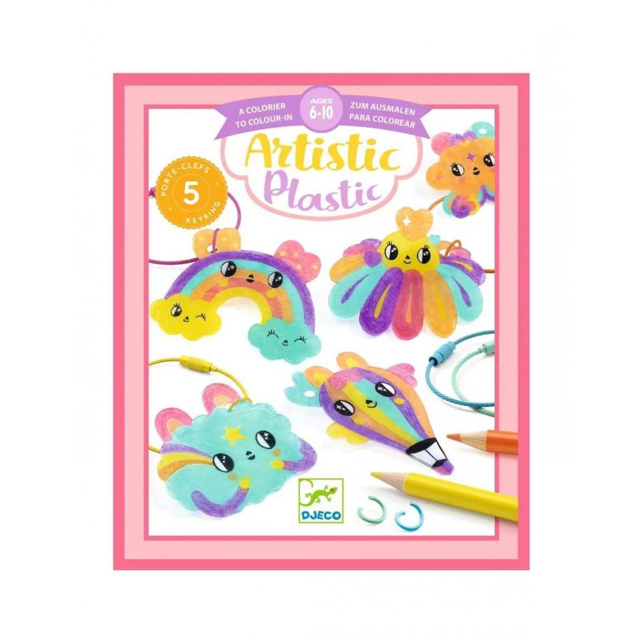 Djeco Artistic plastic les porte-clefs kawaï