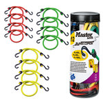Master lock Tendeurs avec Crochets [Pack de 12 Elastiq.] [4*60 cm + 4*80 cm + 4*100 cm] [Double Crochet Inversé]