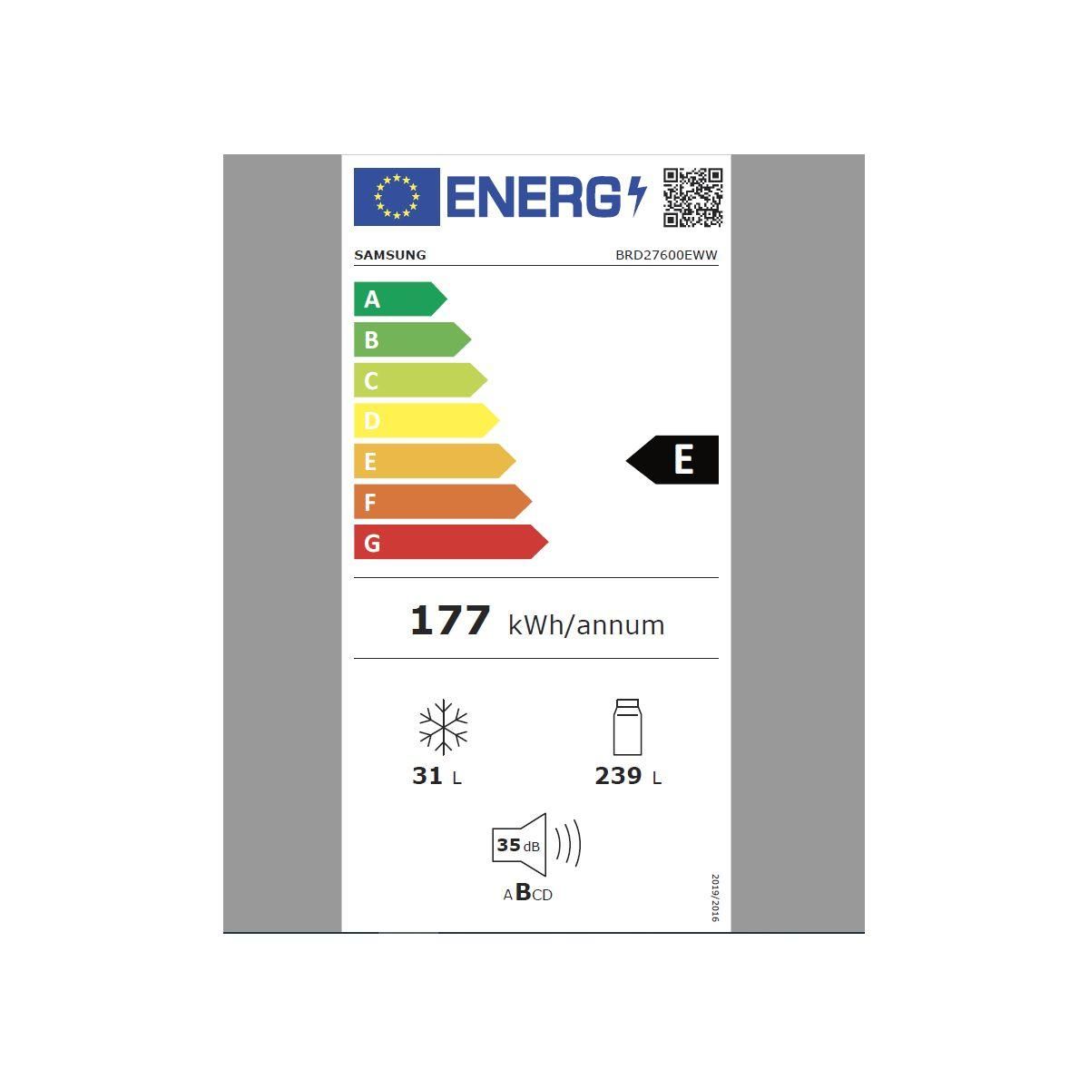 Samsung Réfrigérateur 1 porte BRD27600EWW/EF Optimal Fresh+