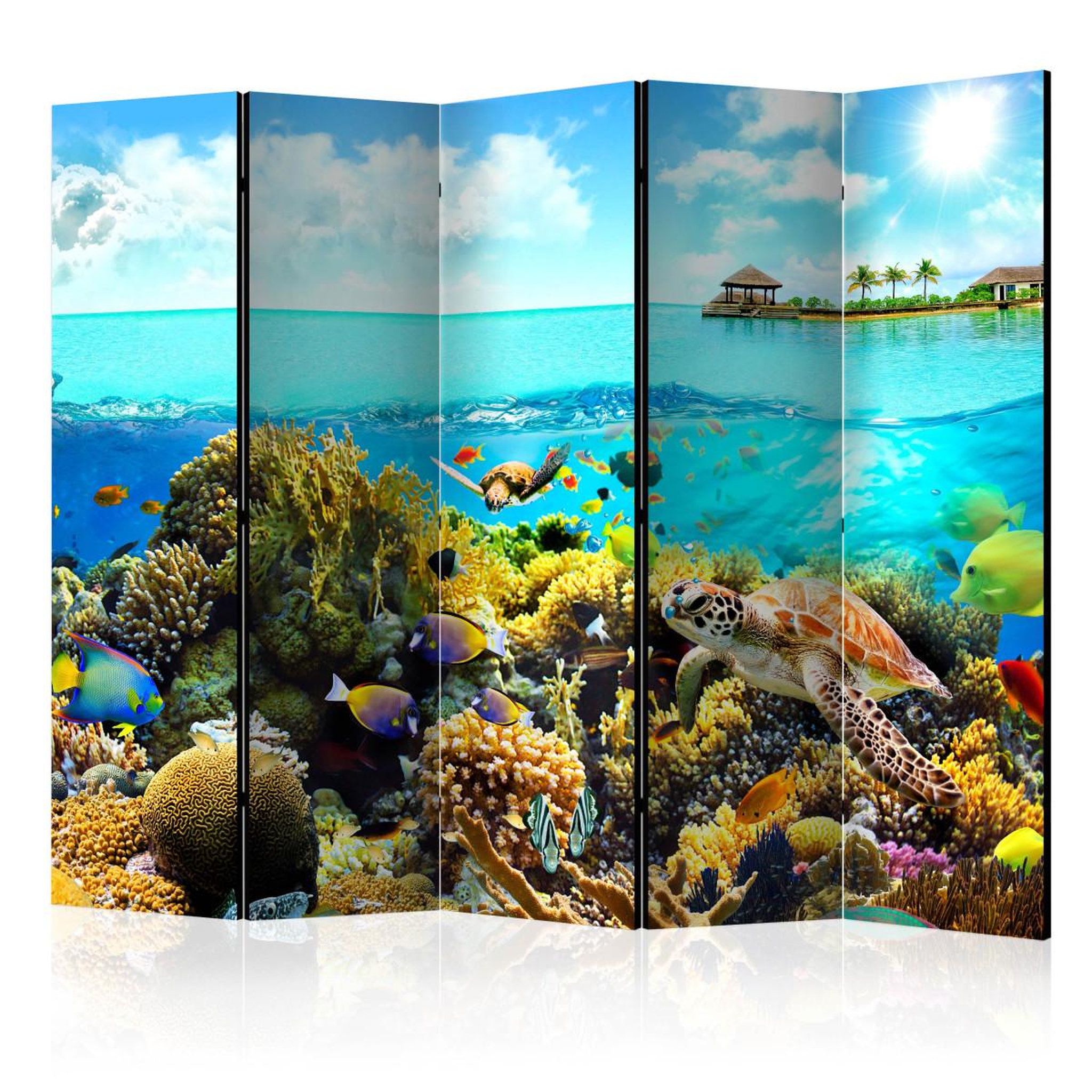 Paris Prix Paravent 5 volets  heavenly maldive  172x225cm
