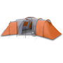 Voir la diapositive 2 : VIDAXL Tente familiale a dome 12 personnes gris et orange impermeable