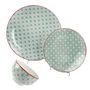 Voir la diapositive 1 : Service vaisselle 18 pièces en porcelaine vert