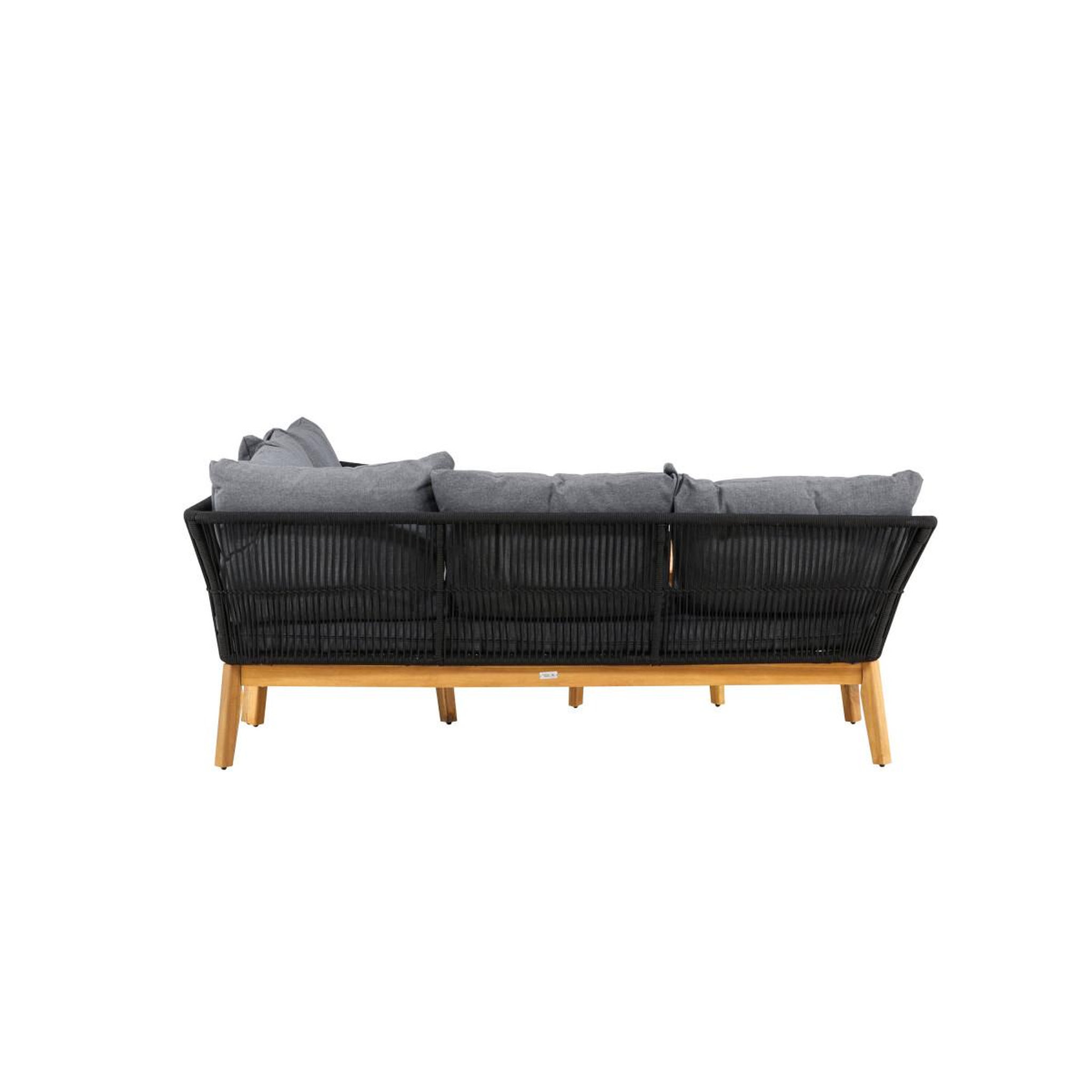 Voir la diapositive 6 : Paris Prix Salon d'Angle de Jardin en Bois  Chania  210cm Noir
