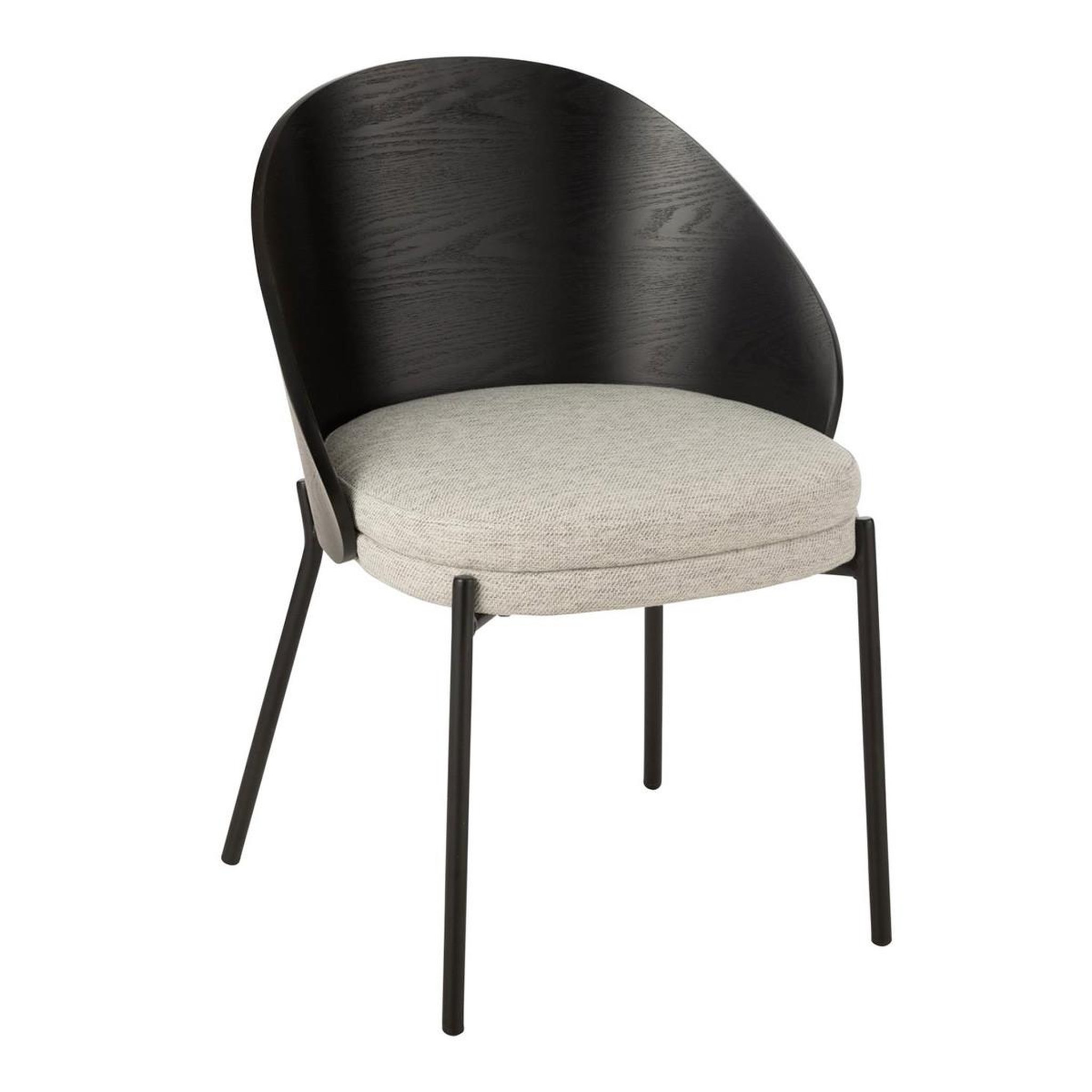 Voir la diapositive 1 : J-LINE Chaise design  lone  74cm noir & gris