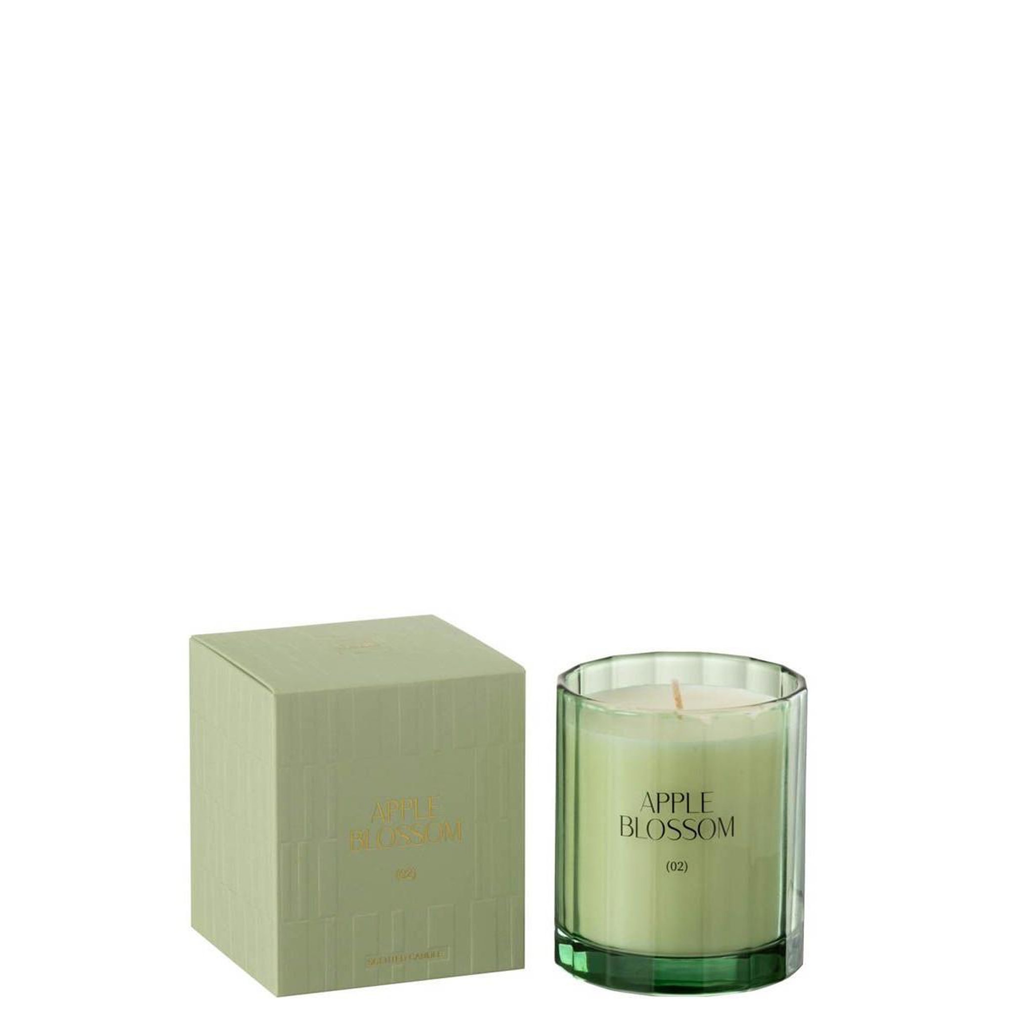 Voir la diapositive 2 : J-LINE Bougie Parfumée Design  Elie  10cm Apple Blossom