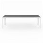 Voir la diapositive 3 : ID MARKET Salon de jardin MADRID table 240 CM et 10 chaises empilables blanc et gris