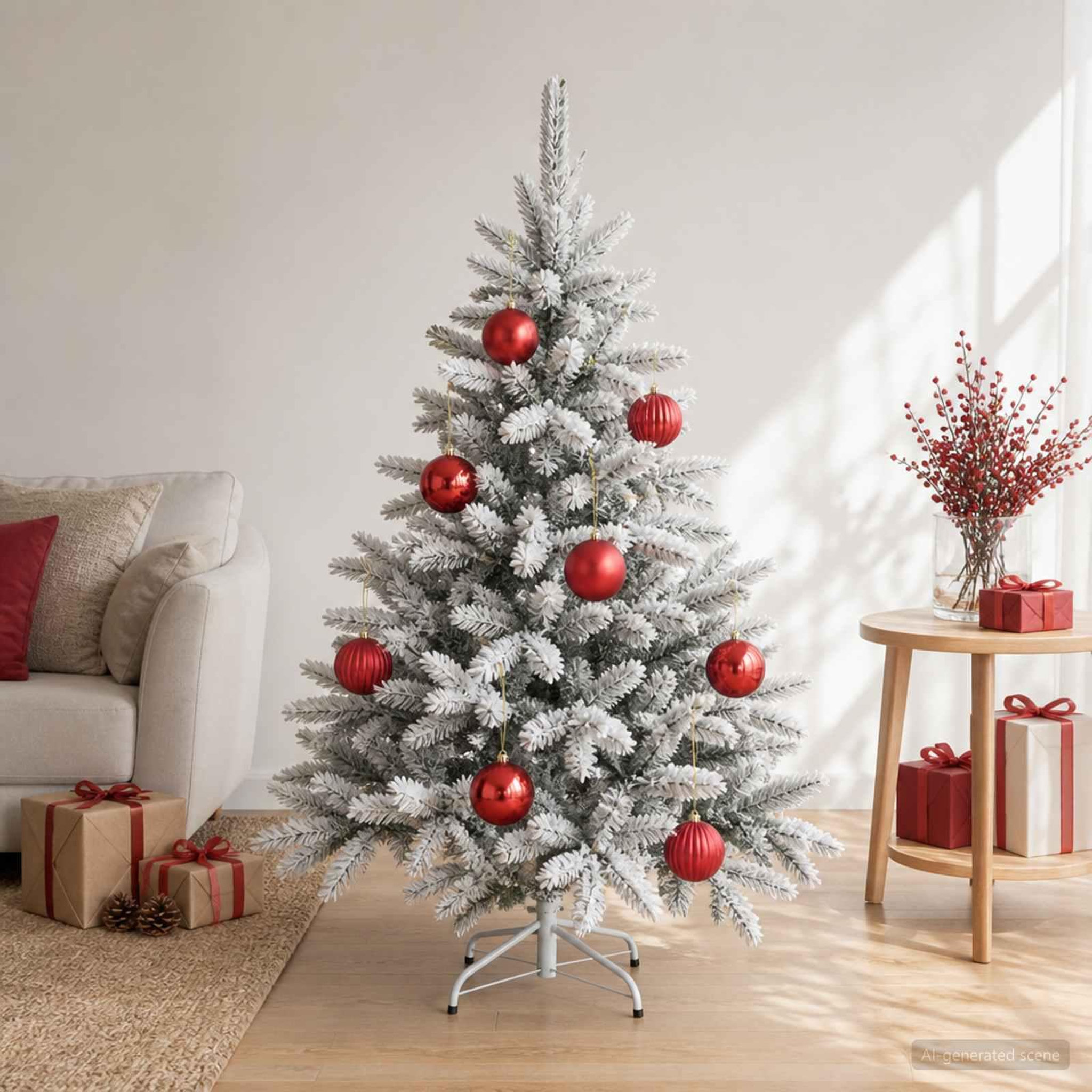 Voir la diapositive 2 : VIDAXL Lot de boules de Noël XXL 3 pc Rouge Diam. 25 cm Plastique