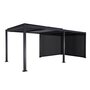 Voir la diapositive 2 : SWEEEK Pergola bioclimatique aluminium et acier 3x6m lames orientables + 2 stores 3m PALACE anthracite
