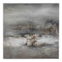 Voir la diapositive 1 : Paris Prix Toile Peinture Déco  Abstraite  120cm Gris & Bleu