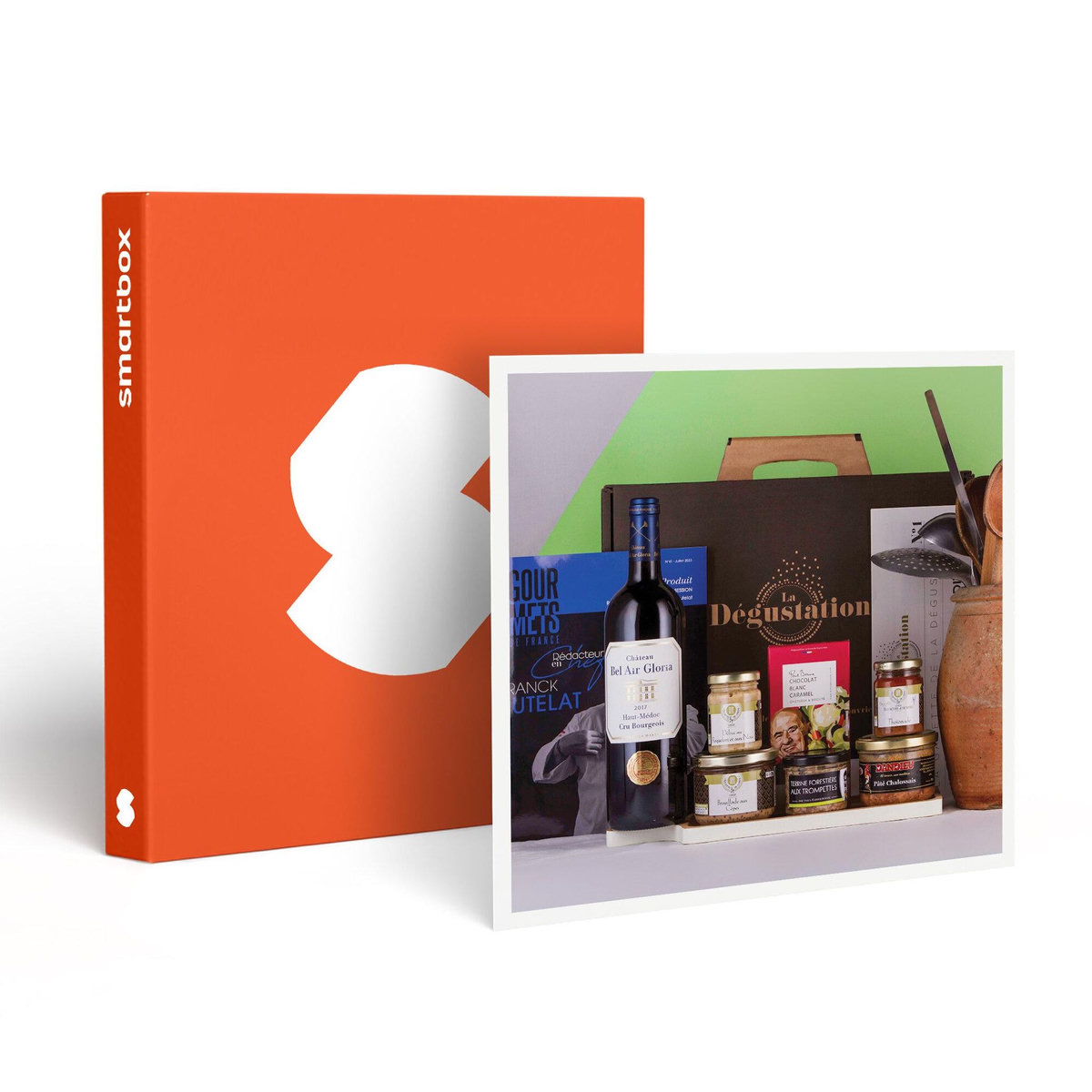 Smartbox Coffret 7 services livré à domicile : produits de sélection MOF, terrines et vin - Coffret Cadeau Gastronomie