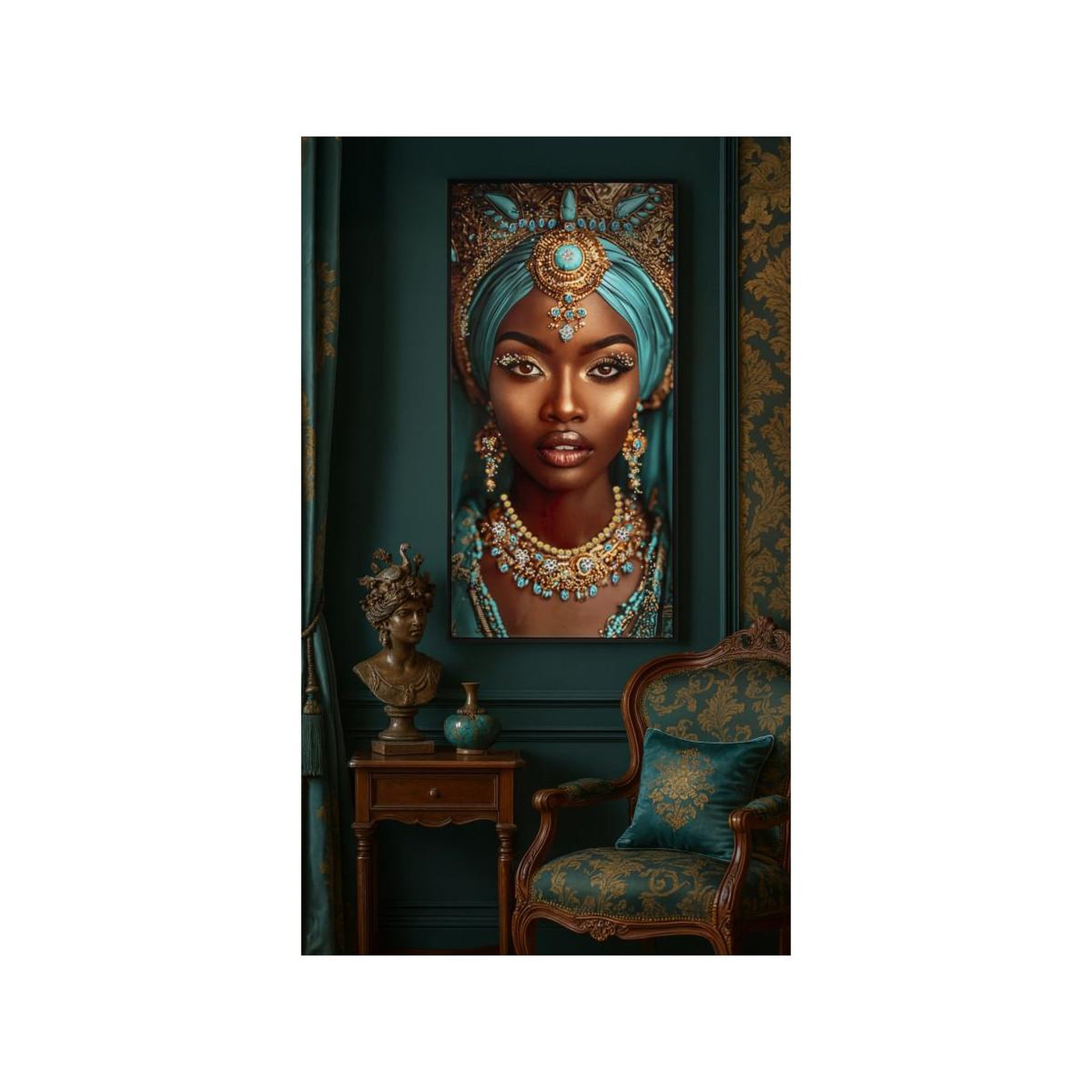 Voir la diapositive 6 : Paris Prix Tableau imprimé  maya ii  50x100cm multicolore