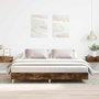 Voir la diapositive 1 : VIDAXL Cadre de lit sans matelas chene fume 200x200 cm bois ingenierie