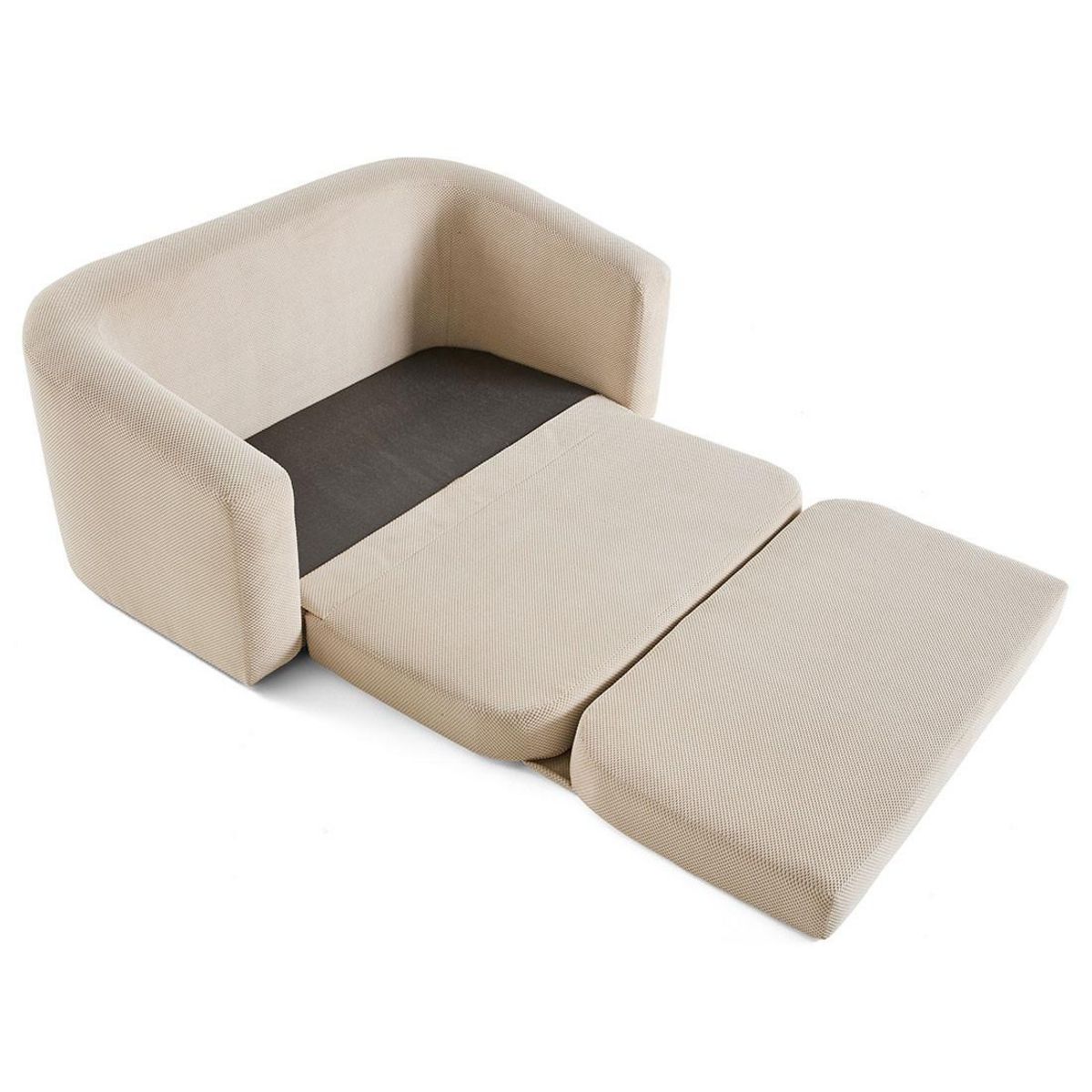 BEST MOBILIER Nuvia - canapé convertible déplimousse 2 places en velours texturé