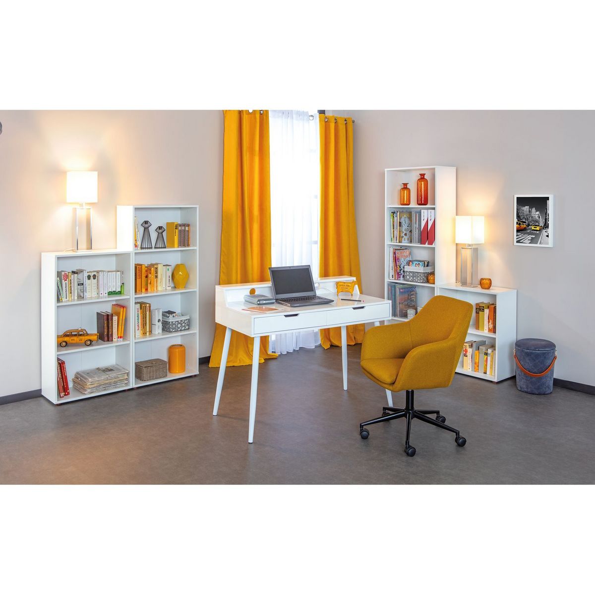 Etagère de rangement 5 niches L60cm PACO