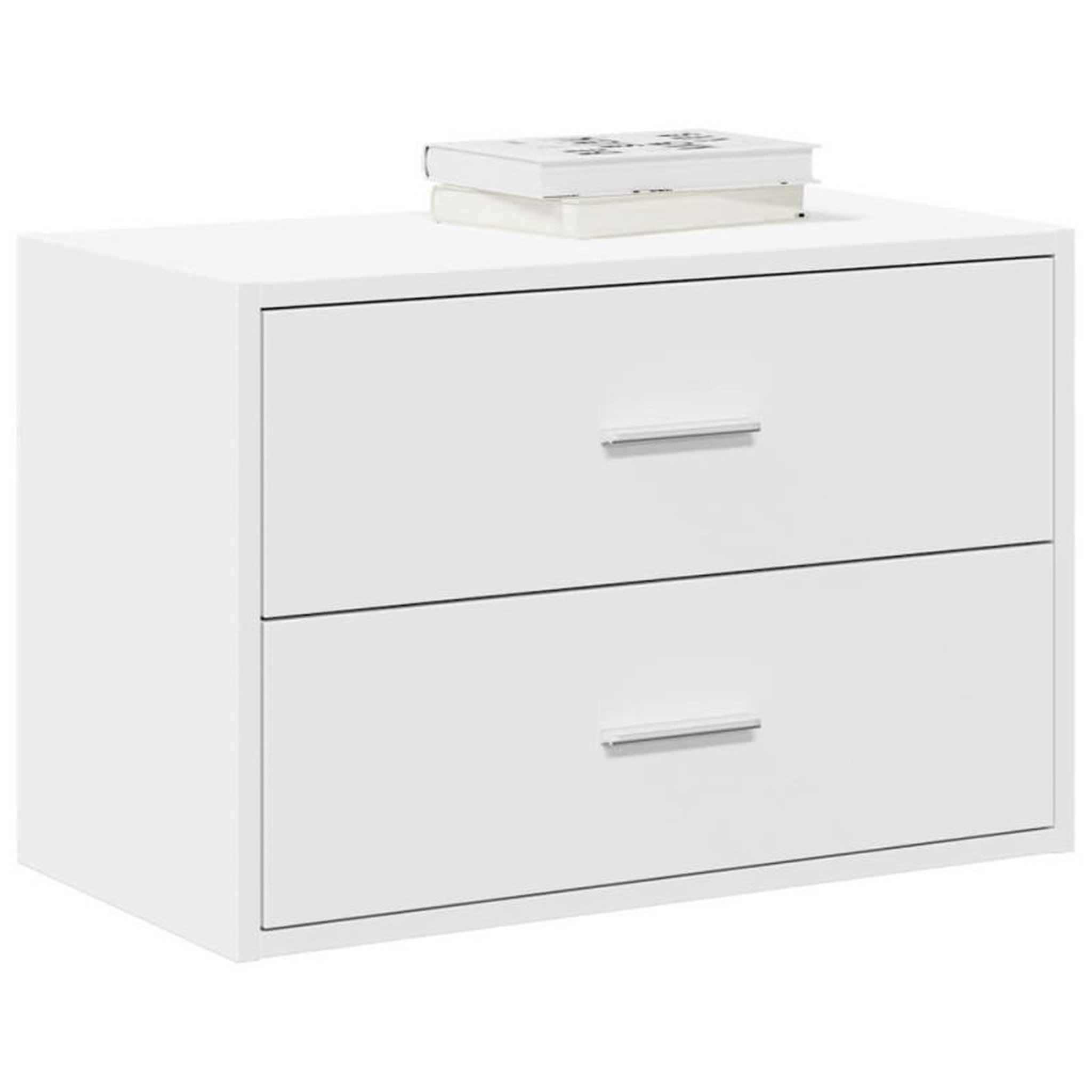 Voir la diapositive 1 : VIDAXL Armoire avec 2 tiroirs blanc 60x31x40 cm bois d ingénierie