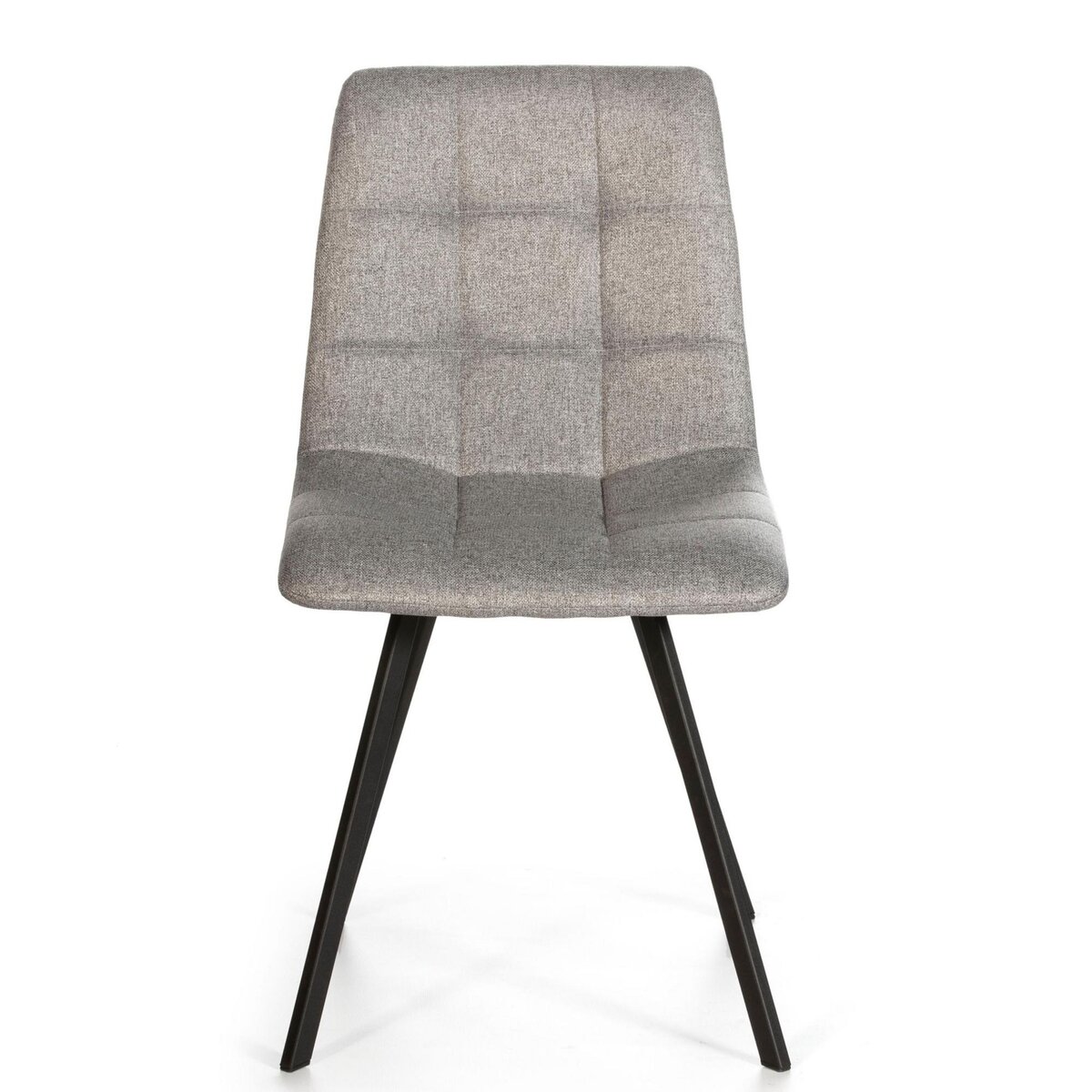 VS VENTA-STOCK Set de 2 chaises Salle à Manger Mila Tapissées Grises Claires, 58 cm x 45 cm x 90 cm