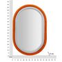 Voir la diapositive 6 : Paris Prix Miroir Mural en Velours  Anthony  90cm Gris & Orange